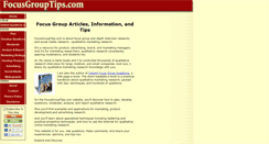 Desktop Screenshot of focusgrouptips.com