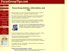 Tablet Screenshot of focusgrouptips.com